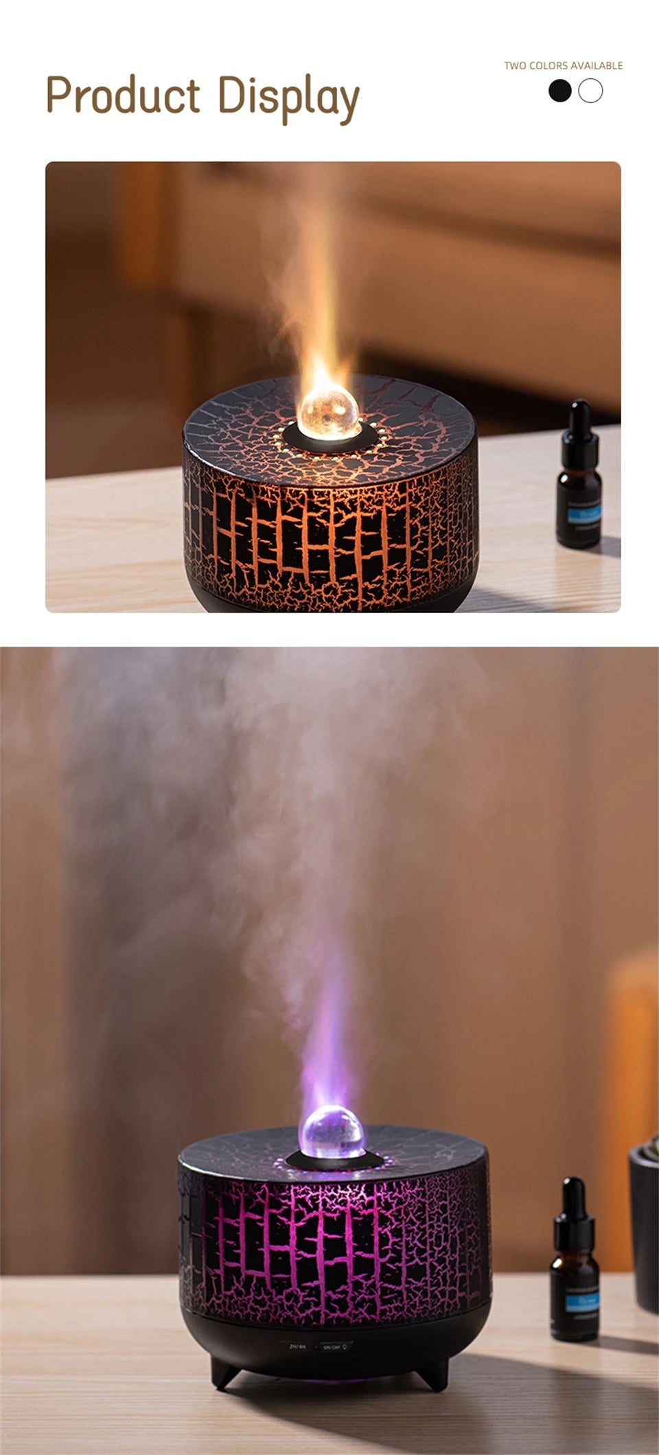 Ultrasonic Simulated Flame Lamp Air Humidifier