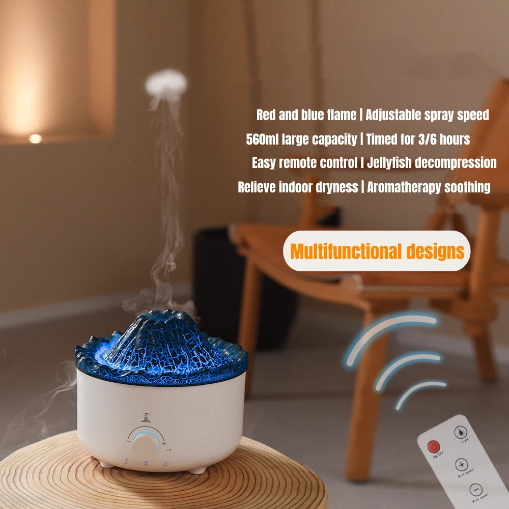 560ml Ultrasonic Air Humidifier with Cute Smoke