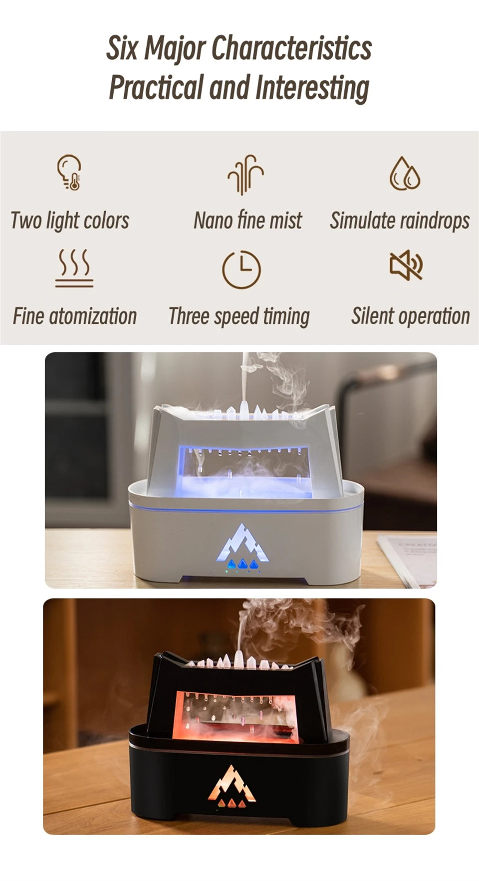 300ML Rain Cloud Aromatherapy Air Humidifier