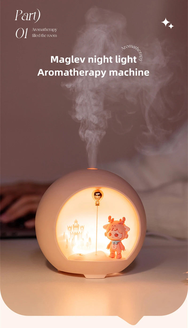 Cute Cartoon Romantic Lamp Mini Air Humidifier