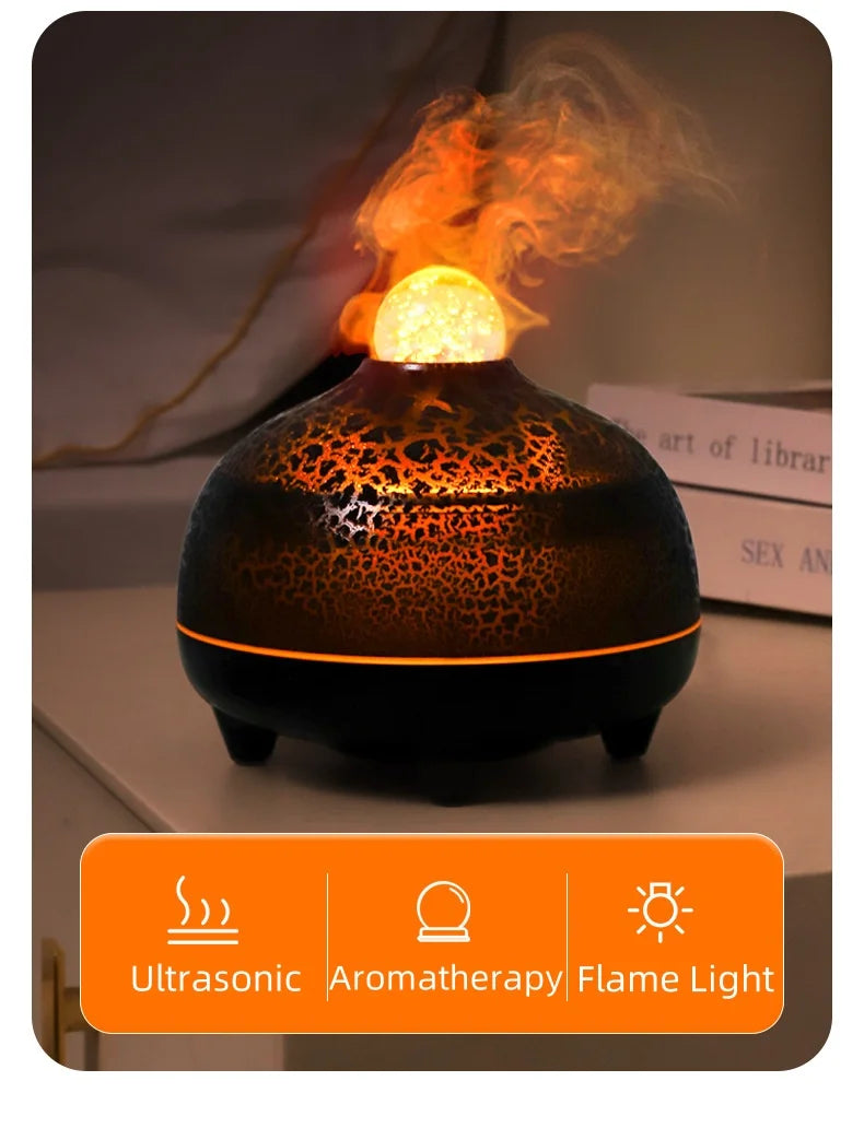 Ultrasonic Simulated Flame Lamp Air Humidifier