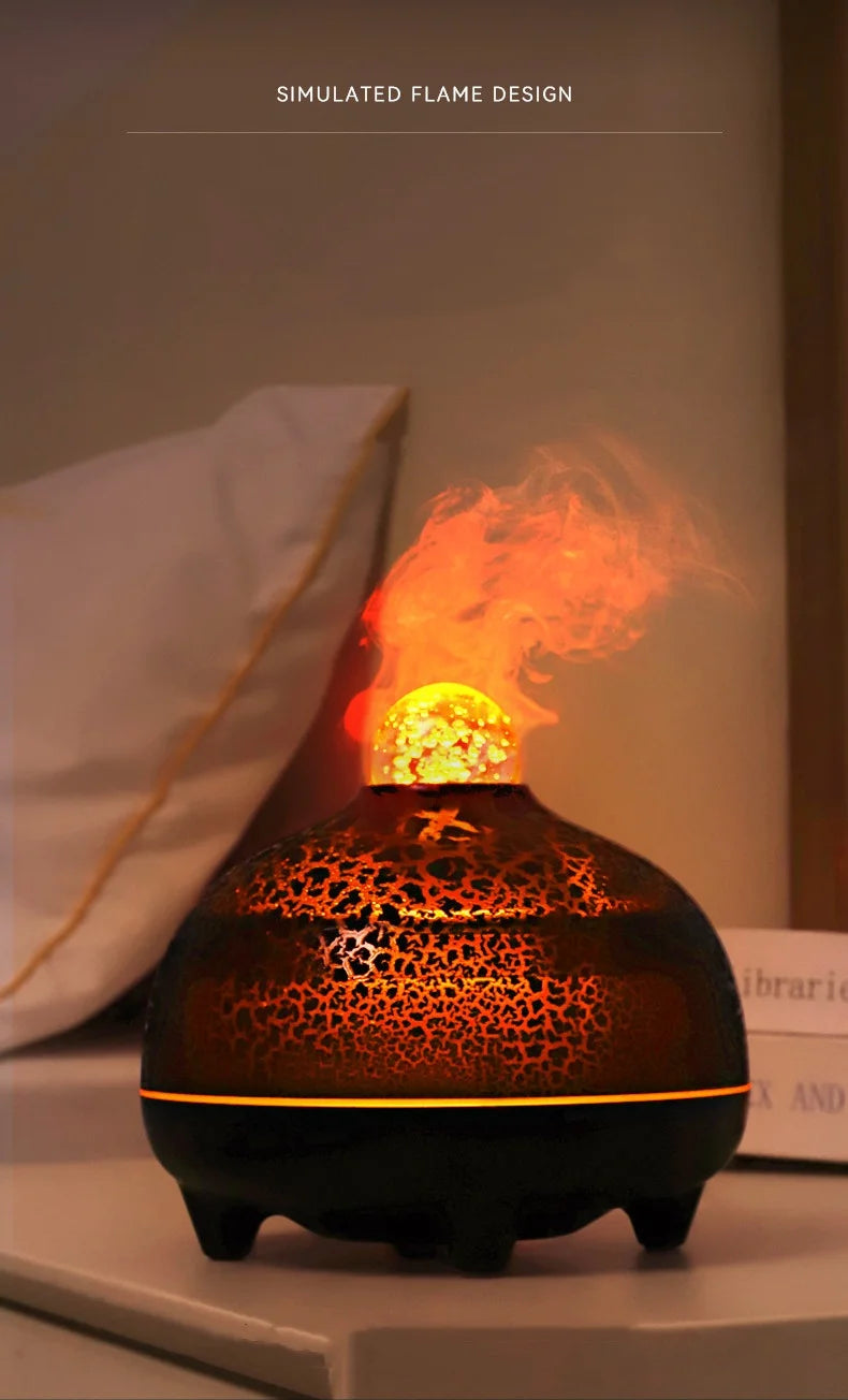 Ultrasonic Simulated Flame Lamp Air Humidifier