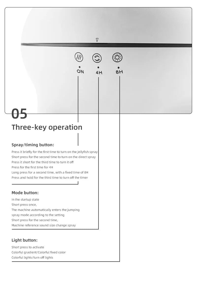 5 Spray Ports Jellyfish Air Humidifier