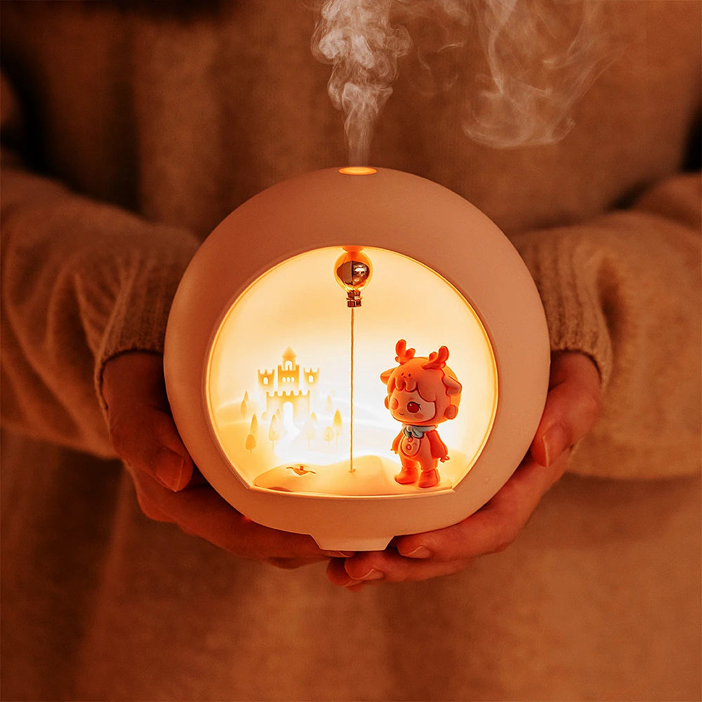 Cute Cartoon Romantic Lamp Mini Air Humidifier