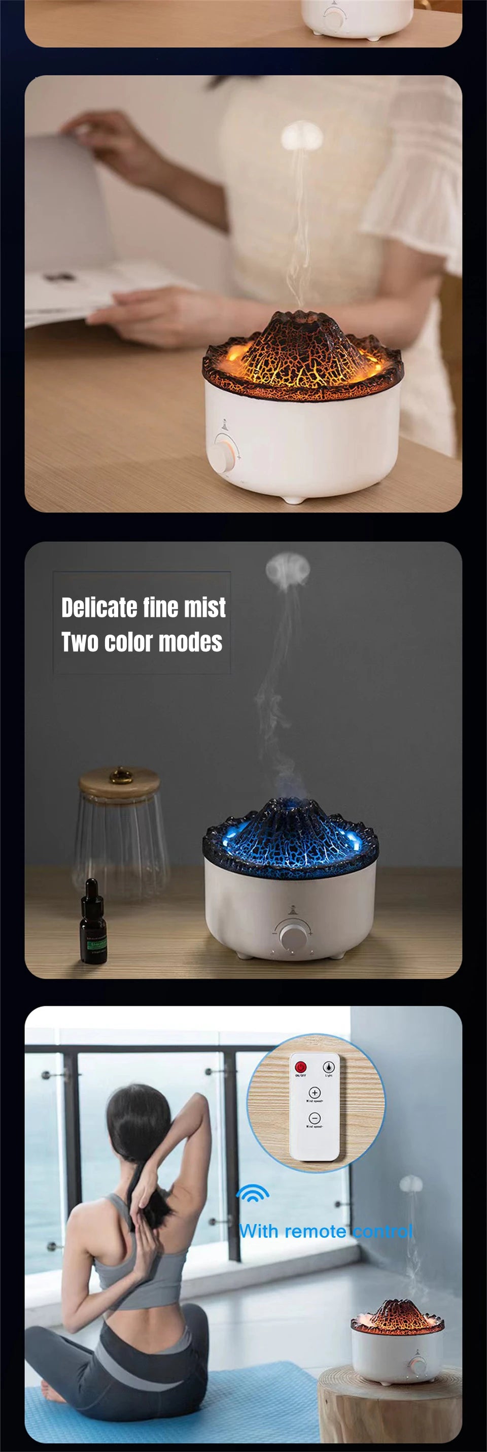 560ml Ultrasonic Air Humidifier with Cute Smoke