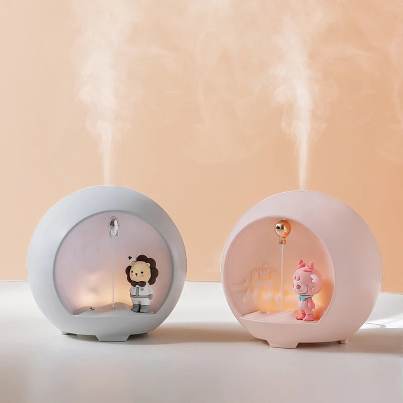 Cute Cartoon Romantic Lamp Mini Air Humidifier